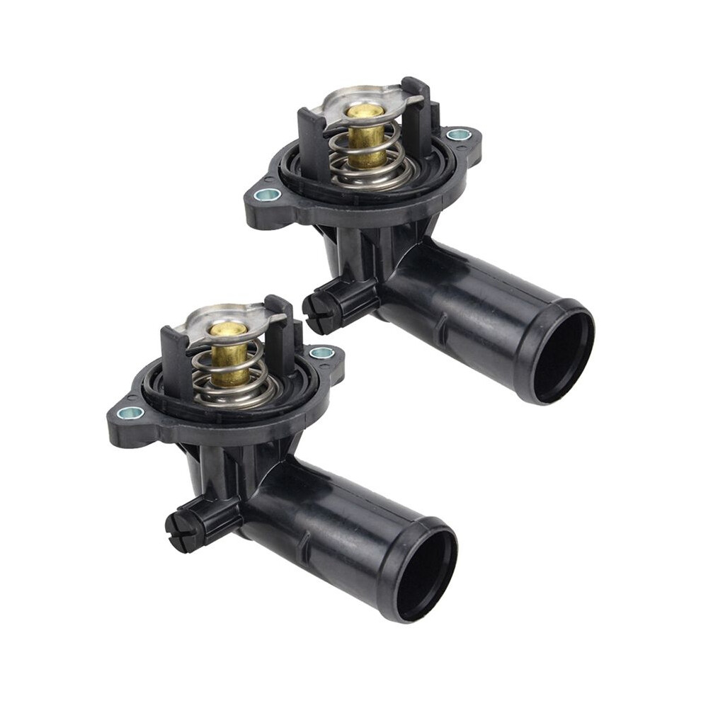 2X Car Engine Coolant Thermostat Housing For Ghibli 2014-2021 330424 323056 Light 4713122460732