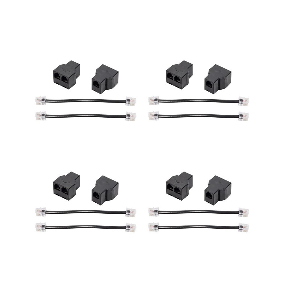 8Pcs Rj11 Telephone Cable Splitter 15Cm Cable 6P4c 2 Telephone Cable Splitter Adapter 4713703388301