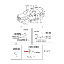2X 74603-35010 A0 Car Extra Handtag Drag för Land Prado 1996-20077 Assist Grip Handle 4603-35010-B0
