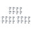 24Pack Solar Panel Mounting Brackets, Solar Panel End Clamps, Centre Clamps, for PV Solar Panel Solar Module 35mm 1