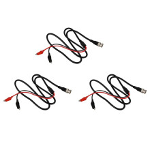 3X P1011 BNC Q9 Male Double Dot Crocodile Oscilloscope Lead Test Probes Cable 1M