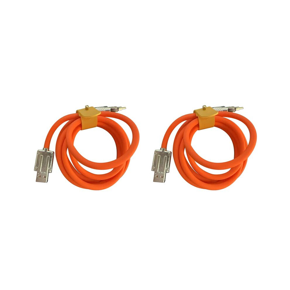 2X 120W 6A Super Fast Charge Type-C Liquid Silicone Cable Quick Usb Cable 1.5M Orange 4711123171527
