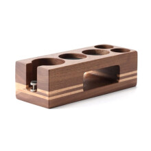 Support de Bourreur de Café Base de Support de Remplissage en Bois Espresso Support de Station de Tapis de Sabotage pour Accessoires de Café Barista