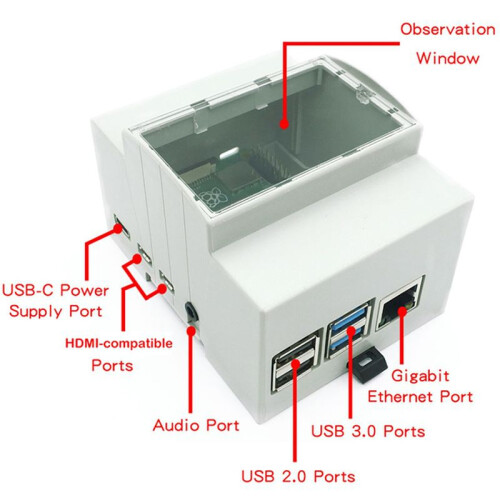 3X for Raspberry Pi 4 Model B ABS Case White Case Protective Case Enclosure for Raspberry Pi 4B 2