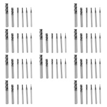 60 Stücke 4 FlöTen Schaftfräser Set für Stähle Platz Cnc Hart Metall Fräser Spiral Fräser Durchmesser (1 2 3 4 6 8mm)