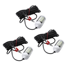 3X 12 V 15 Watt Angeln Licht 108 Stücke 2835 LED Unterwasser Fischen Licht Lockt Fisch Finder Lampe Zieht Garnelen Tintenfisch Krill (Weiß + Weißes