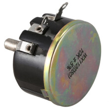 4X WX050 10K Ohm 5W 6mm Round Shaft Rotary Wire Wound Potentiometer Black+Silver