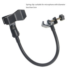 4X Flexible Gooseneck Microphone Stand with Desk Clamp for Radio Broadcasting Studio, Live Broadcast Equipment