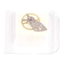 New for Nishitetsu 8200 Balance Wheel with Clamp Plate and Connecting Swing Balance Spring Sleeve Gold
