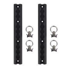 Thickened Aluminum L Track Tie Down Rail with 4 Round Rings for Motorcycles ATVs Dirt Bikes Pickup Trucks