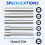 5PCS Deep Metric Socket Set, 3/8-Inch Drive Thin Wall Socket, 6-Point 8-10-12-13-14MM - Extra Long Deep 120MM 7