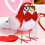 Valentine's Day red bird figurines couple set 2