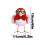 Valentine's Day red bird figurines couple set 3