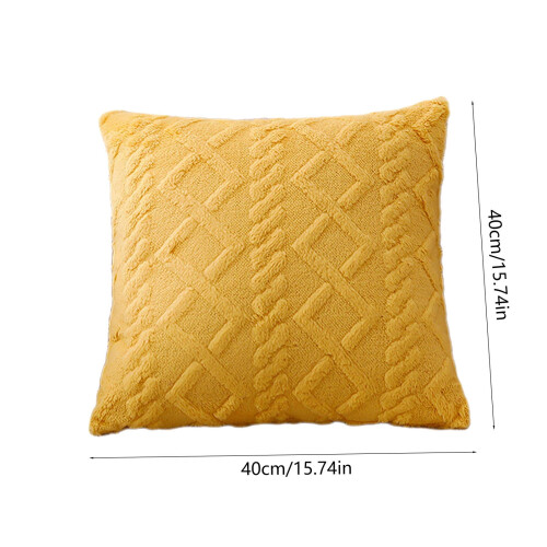 Geometric Jacquard Plush Pillow Farmhouse Neutral 1 Pc 1