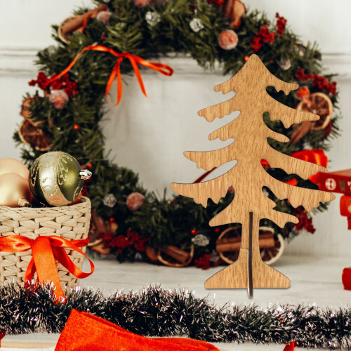 Wooden Christmas Tree Cutouts for DIY Decor 12 pcs 1