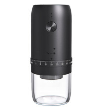 Moulin à Café Professionnel Puissant et Réglable, Broyeur Portable pour les Vacances et les Voyages, Noir