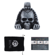 Azteekse Doodsfluit Azteekse Enge Doodsfluit Spookfluit Schedelhoofd Speelgoed Feestgeluid Rekwisiet Hars Halloween Speelgoed Cadeau Grijs
