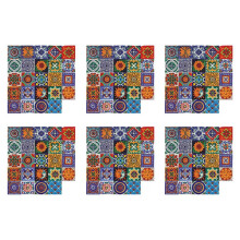 144Stuks Zelfklevende Mozaïek Baksteen Tegel 3D Sticker Keuken Badkamer Muurstickers-10X10cm