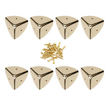 Iron Corner Protectors Black Decor Box  Cover 39mm/1.53In Box Cabinet  Safety Guards 8PCS,Light Gold
