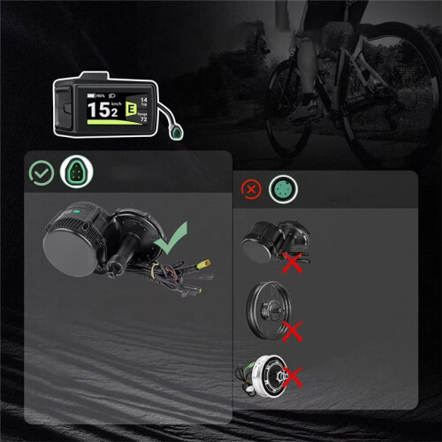 CAN Protocol E-Bike Display Cycling Accessories Can Protocol Display for Ebike Bicycle Computer PAS Levels 0-7 2