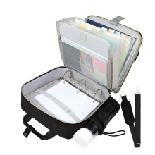 3 Inch D-Ring Zipper Binder Bag for 700 Sheet Capacity & 13 Inch Laptop Compartment, Detachable Zip  Binder Case