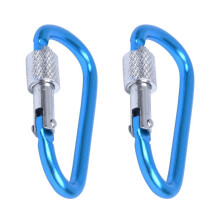 2X Camping Outdoor D-Ring Carabiner Hook Clip Keychain 6cm