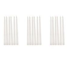 18 Pièces Séries LED Bougie Conique pour Le Dîner, Scintillement Sans Flamme Conique à Piles Paramètres de Table Mariages Anniversaires