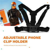 Verstellbarer Telefonclip-Halter, Brustgurt-Fixierungshalterung für Sportkamera-Handykamerahalter