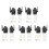 Universal Rotatable Speaker Wall Mount Stand Bracket 5 Pair Black 1
