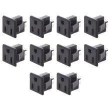 10X Prise de Courant CA 125V 15A Prise de Sortie USB Noire