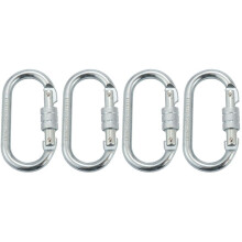 4X O Shape 25KN Alloy Steel Safety Buckle Professional Rock Climbing Carabiner Mountaineering Buckle Main Lock