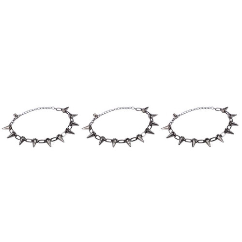 3X Metal Spikes Studs Rivets Punk Goth Necklace Choker Collar