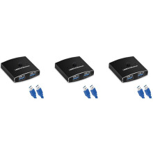 3X Sélecteur de Commutateur USB 3.0 Commutateur KVM 5Gbps 2 En 1 Commutateur USB Partage Bidirectionnel USB 3.0 pour Le Partage de Souris de Clavier
