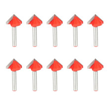 10X CNC Gravure V Bit 3D Bits Routeur Sculpture Outil de Coupe 90 Degrés 6mmx22mm