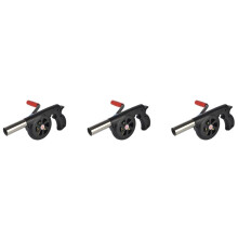 3X Souffleur de Combustion à Manivelle Extérieur, Ventilateur de Barbecue à Manivelle, Adapté Aux Outils de Feu de Camping de Pique-Nique