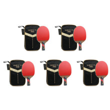 5X Huieson Super Puissant Batte de Raquette Pong, Tennis de Table 6 ÉToiles Boutons Collants en Raquette (PoignéE Écritoires -Mains PoignéE)