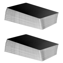200 Pièces de Gravure sur Métal Vierge, Feuille D'Aluminium, Gravure au Laser de Cartes de Visite, Gravure de Cartes Cadeaux DIY, Noir Mat