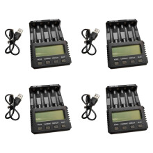 4X SKYRC NC1600 Batterijlader AA/AAA NiMH NiCr-Batterijlader met Draagbare Oplader voor Analyser
