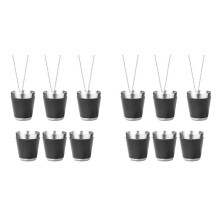 Pack van 12 Shotbekers Metaal voor Het Ophangen van Shotglaasjes Roestvrij Staal met Ketting Shotglas 30 Ml Shotbeker voor Feestjes,B