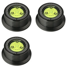 3X Aluminum Vinyl Record Weight HiFi 50HZ LP Disc Stabilizer Turntable Vinyl Aluminum Alloy Weight Clamp Black