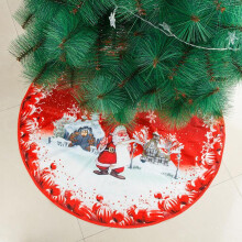 32-Zoll-Weihnachtsbaumdecke aus Flanell mit Schneeflockenmuster