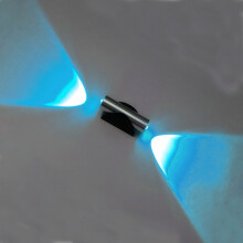 Doppelte LED-Wandleuchte, silber oder schwarz