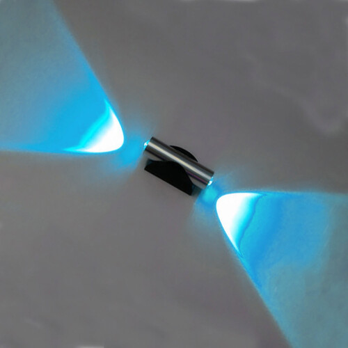 Doppelte LED-Wandleuchte, silber oder schwarz