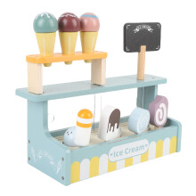 Buchenholz-Eiscreme-Spielset - Regal 26,5 x 11,5 cm