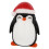 Χριστουγεννιάτικο Φωτιστικό Τοίχου Penguin σε Λευκό Χρώμα EVA 1