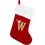 Weihnachtsstrumpf mit Monogramm, roter Samt mit Plüschbündchen 1