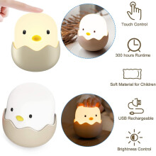 Chick-Shaped Night Light with Touch Control – Warm &