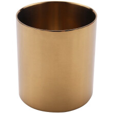 Vaso de flores e porta-canetas em aço inoxidável dourado