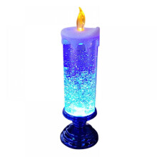 10,5 Zoll große flackernde LED-Weihnachtskerze mit Glitzerkuppel