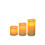 Conjunto de 3 velas de LED com efeito de chama quente 1